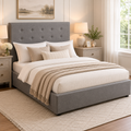 Lucca Plus 5ft Kingsize Ottoman Bed Grey