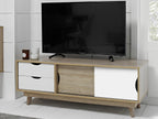 Scandi Oak TV Unit White