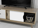 Scandi Oak TV Unit White