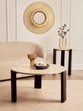 Palermo Round Cream Marble Top Large Coffee Table