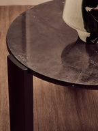 Palermo Round Black Marble Top Small Coffee Table