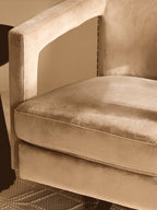 Hestia Mink Velvet Swivel Chair