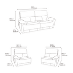 Cairo Black Lay-Z-Boy Style Fabric Power Recliner 2 Seater Sofa