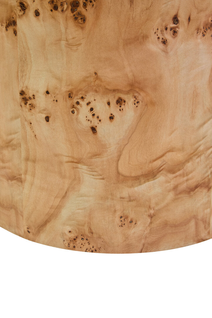 Mota Burl Wood Design Round Side Table