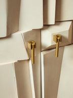 Sita Four Door Whitewash Mango Wood Abstract Sideboard