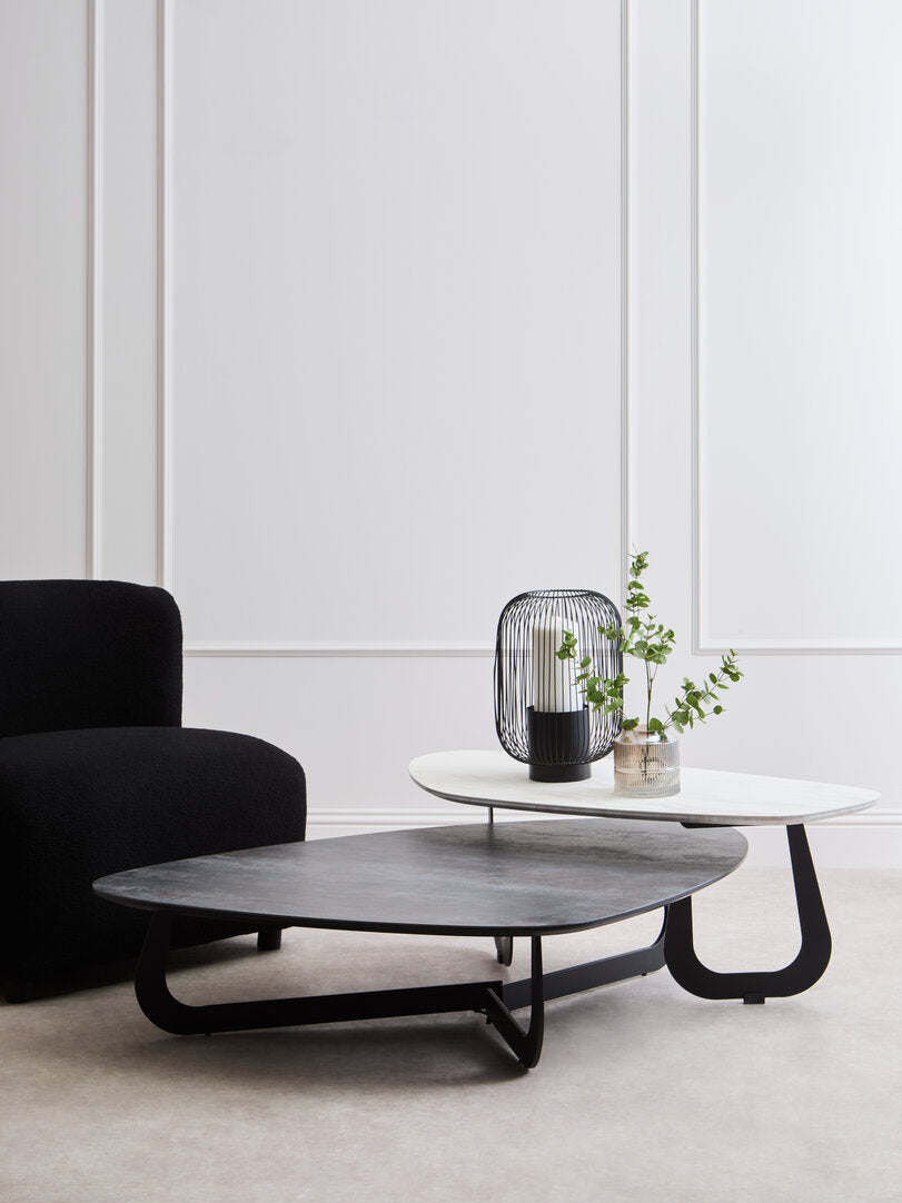 Imperia 2 Tier Large Asymmetrical Ceramic Coffee Table