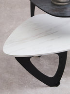 Imperia 2 Tier Small Asymmetrical Ceramic Coffee Table