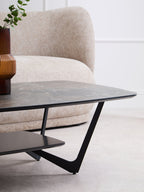 Imperia Grey Ceramic Marble Effect Coffee Table