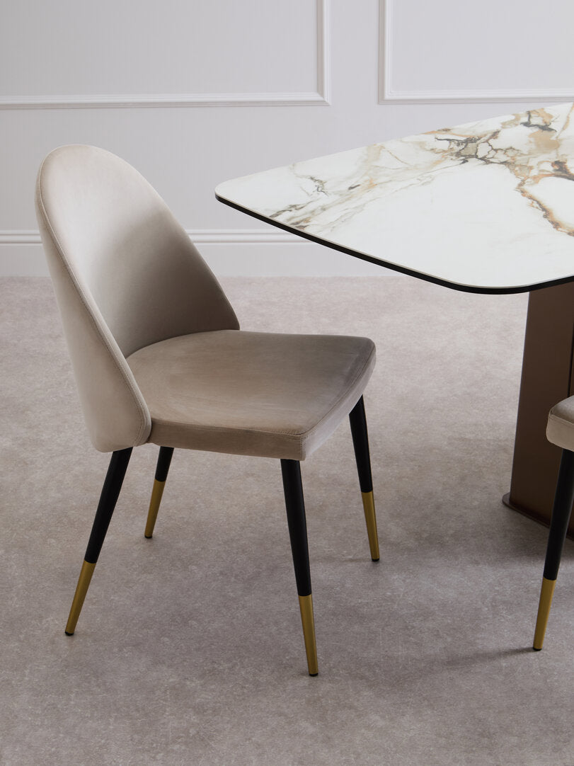 Imperia White Ceramic Marble Effect Rectangular Dining Table