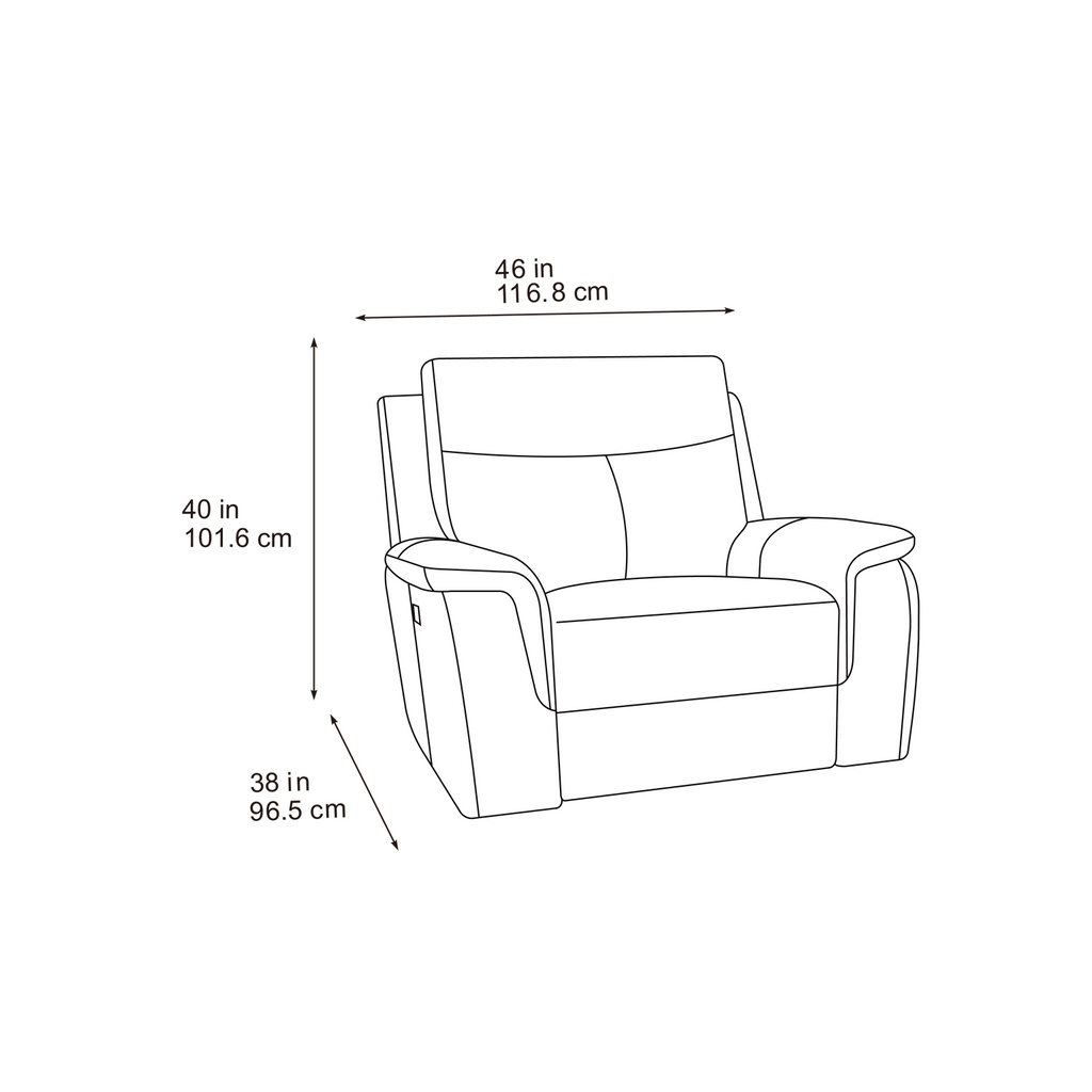 Maverick Black Lay-Z-Boy Style Fabric Power Recliner Armchair Tamla | Maverick | DFS