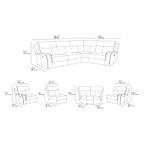Maverick Black Lay-Z-Boy Style Fabric Power Recliner Corner Sofa Tamla | Maverick | DFS