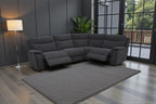 Maverick Black Lay-Z-Boy Style Fabric Power Recliner Corner Sofa Tamla | Maverick | DFS