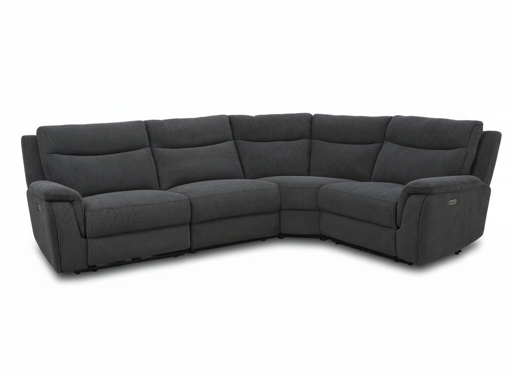 Maverick Black Lay-Z-Boy Style Fabric Power Recliner Corner Sofa Tamla | Maverick | DFS