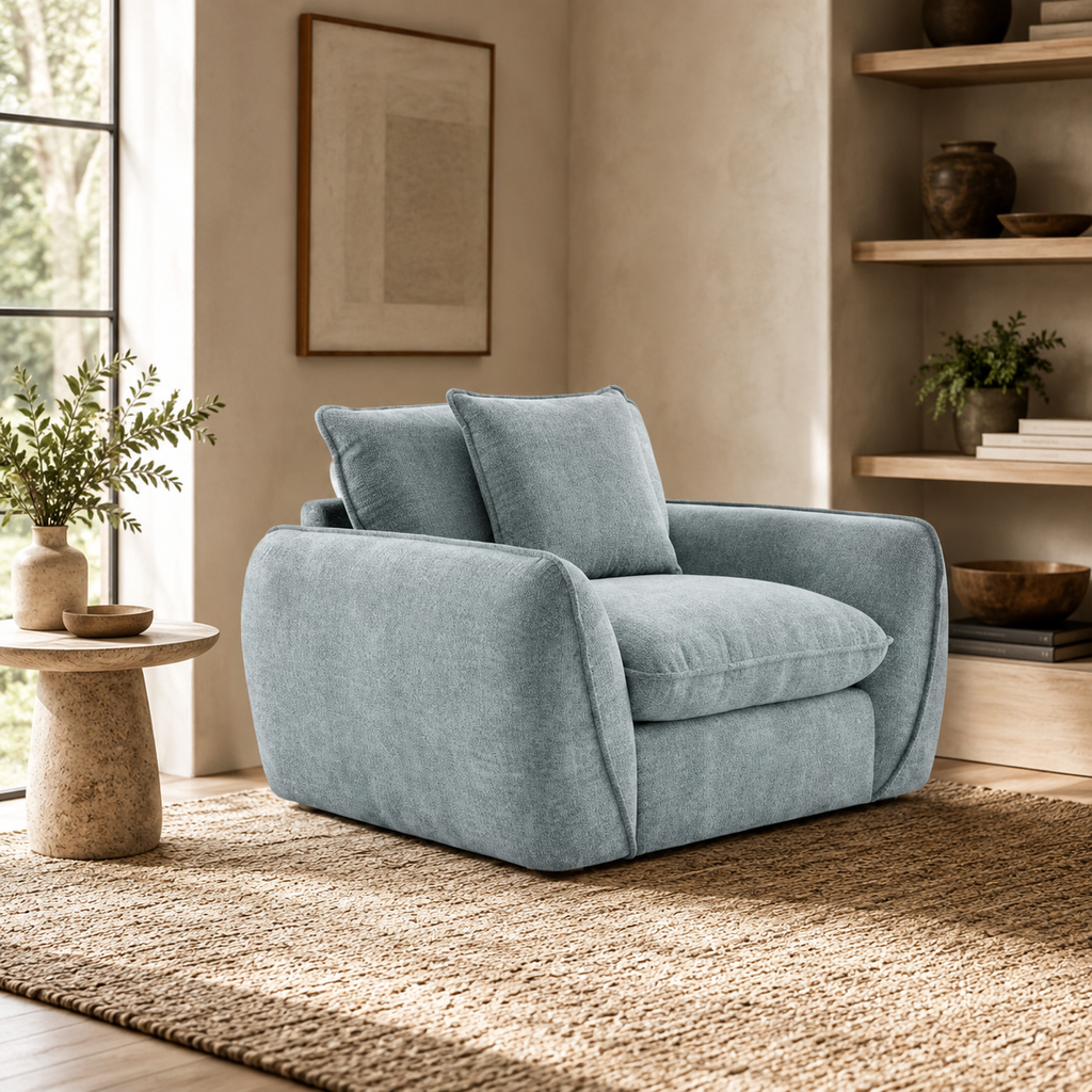 Berlin Sofa Grey Armchair