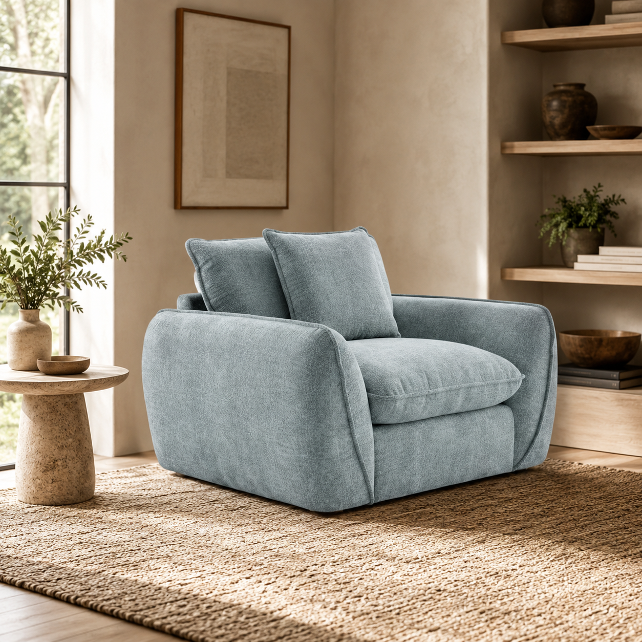 Berlin Sofa Grey Armchair