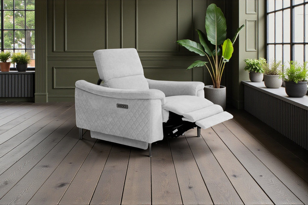 Orbit Ivory Lay-Z-Boy Style Fabric Power Recliner Armchair | Paolo | Callie | Penny | Daytona | Revel | Sonder | DFS