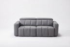 Dallas Grey Lay-Z-Boy Style Leather Power Recliner 3 Seater Sofa