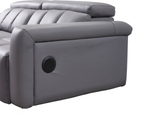 Dallas Grey Lay-Z-Boy Style Leather Power Recliner 3 Seater Sofa