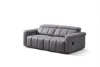 Dallas Grey Lay-Z-Boy Style Leather Power Recliner 3 Seater Sofa