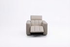 Dallas Cream Lay-Z-Boy Style Leather Power Recliner Armchair