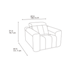 Dallas Cream Lay-Z-Boy Style Leather Power Recliner Armchair