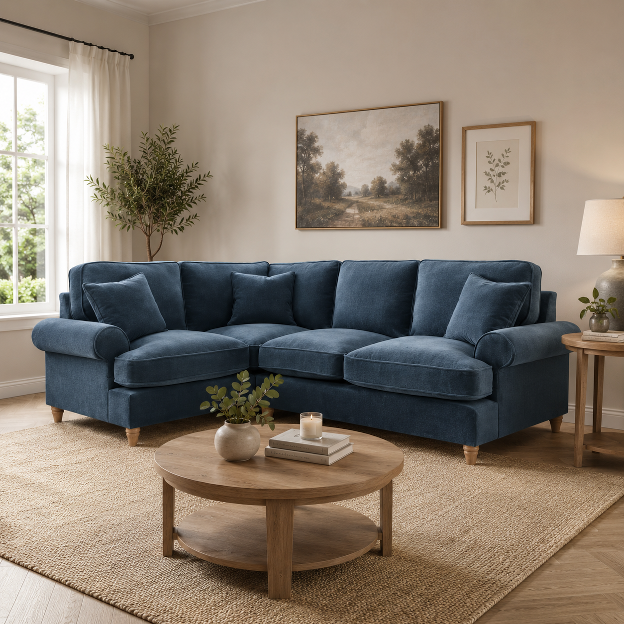 1 Corner 2 Manhattan Navy The Great Sofa Company | Victoria | Bromfield | Lola | Alfie | Mari | Longfellow | Duresta Style