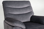 Toledo Steel Grey  Lay-Z-Boy Style Fabric Power Recliner Armchair