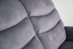 Toledo Steel Grey  Lay-Z-Boy Style Fabric Power Recliner 2 Seater Sofa