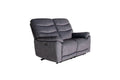 Toledo Steel Grey  Lay-Z-Boy Style Fabric Power Recliner 2 Seater Sofa