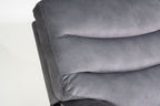 Toledo Steel Grey  Lay-Z-Boy Style Fabric Power Recliner 3 Seater Sofa
