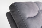 Toledo Steel Grey  Lay-Z-Boy Style Fabric Power Recliner 3 Seater Sofa