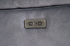 Toledo Steel Grey  Lay-Z-Boy Style Fabric Power Recliner 3 Seater Sofa