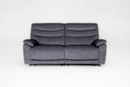 Toledo Steel Grey  Lay-Z-Boy Style Fabric Power Recliner 3 Seater Sofa