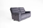 Toledo Steel Grey  Lay-Z-Boy Style Fabric Power Recliner 3 Seater Sofa