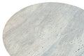 Walton Travertine Top Coffee Table with Black Acacia Wood Base