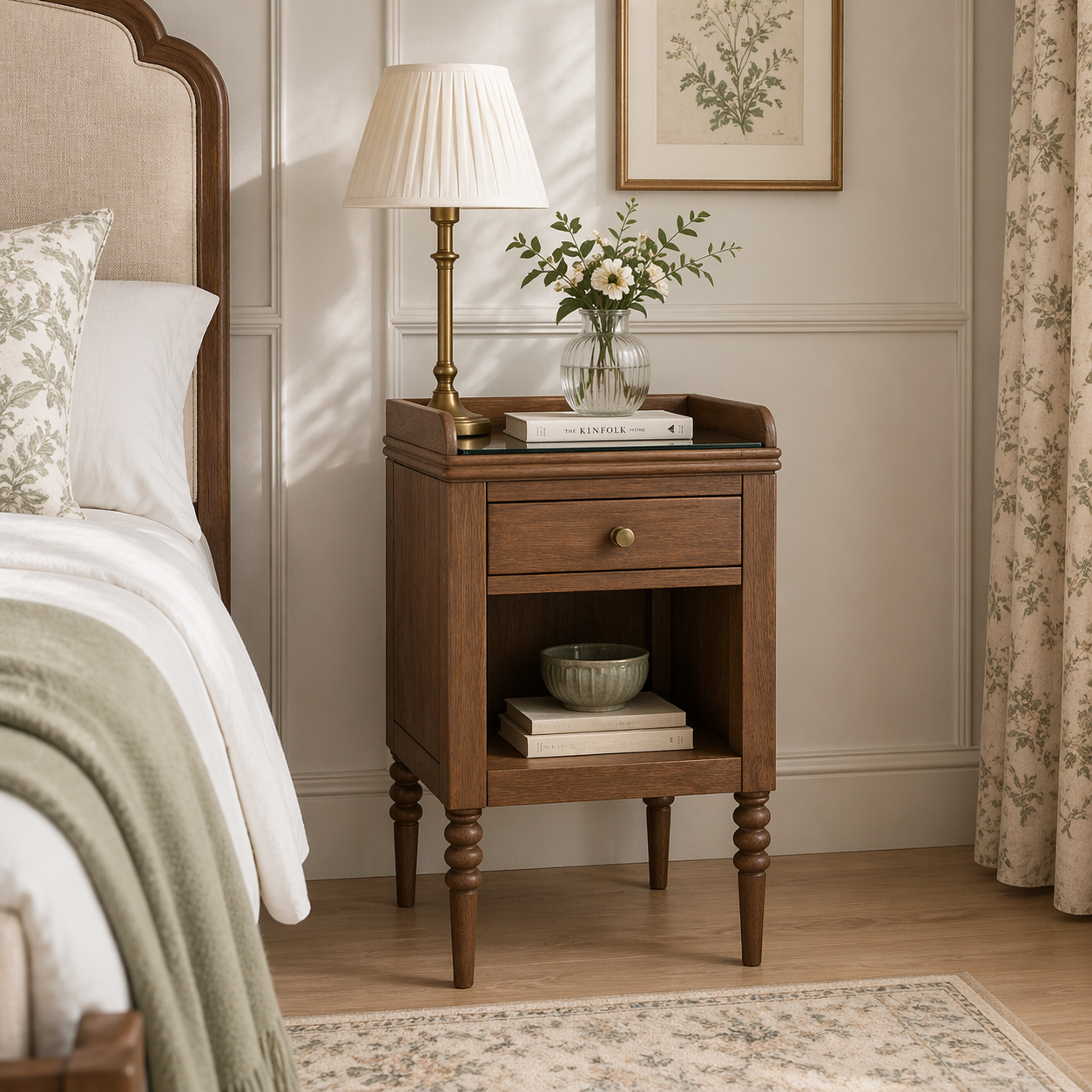 Williamson Teak 1 Drawer Bedside Table