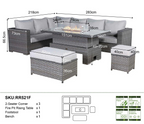 Catalina Range Modular Corner Sofa Set with Fire Pit Rising Table