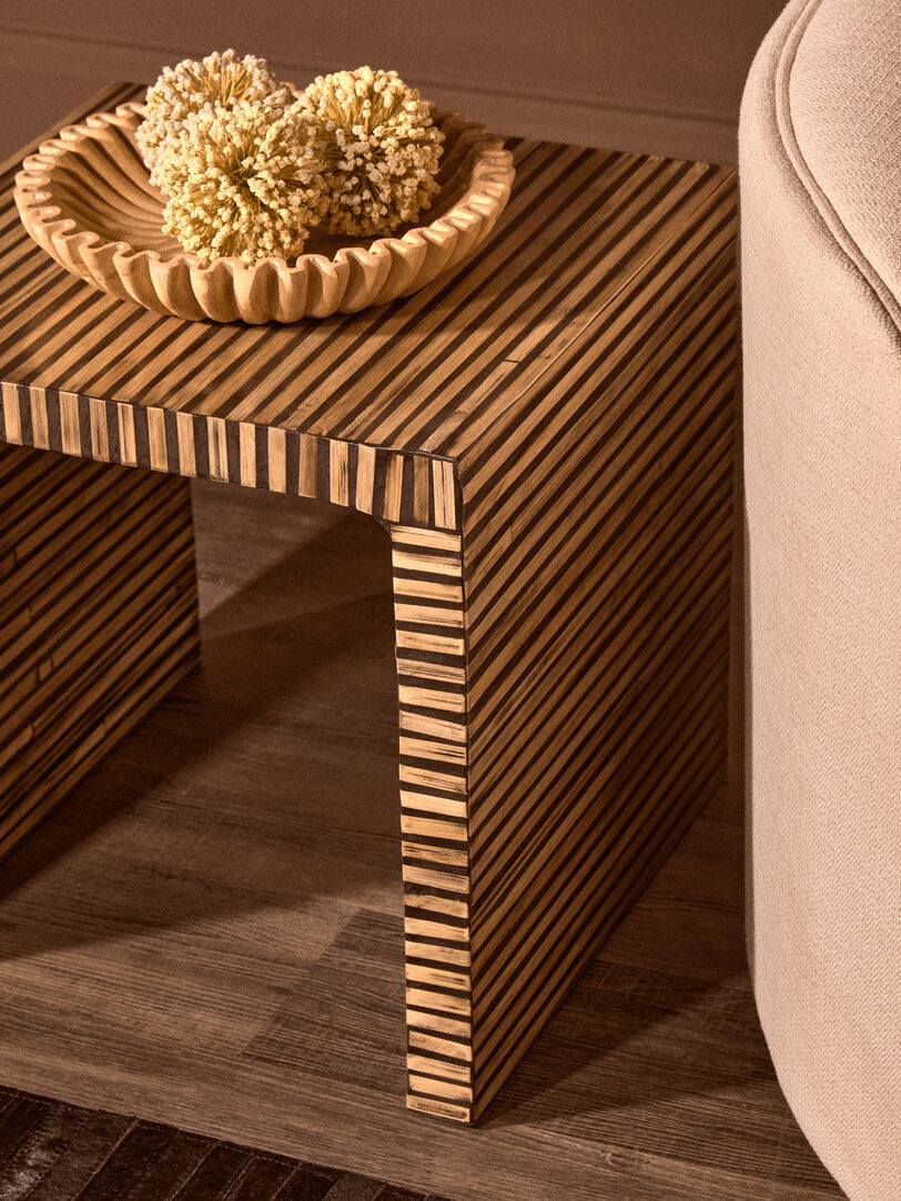 Bambusa Bamboo Inlay Side Table