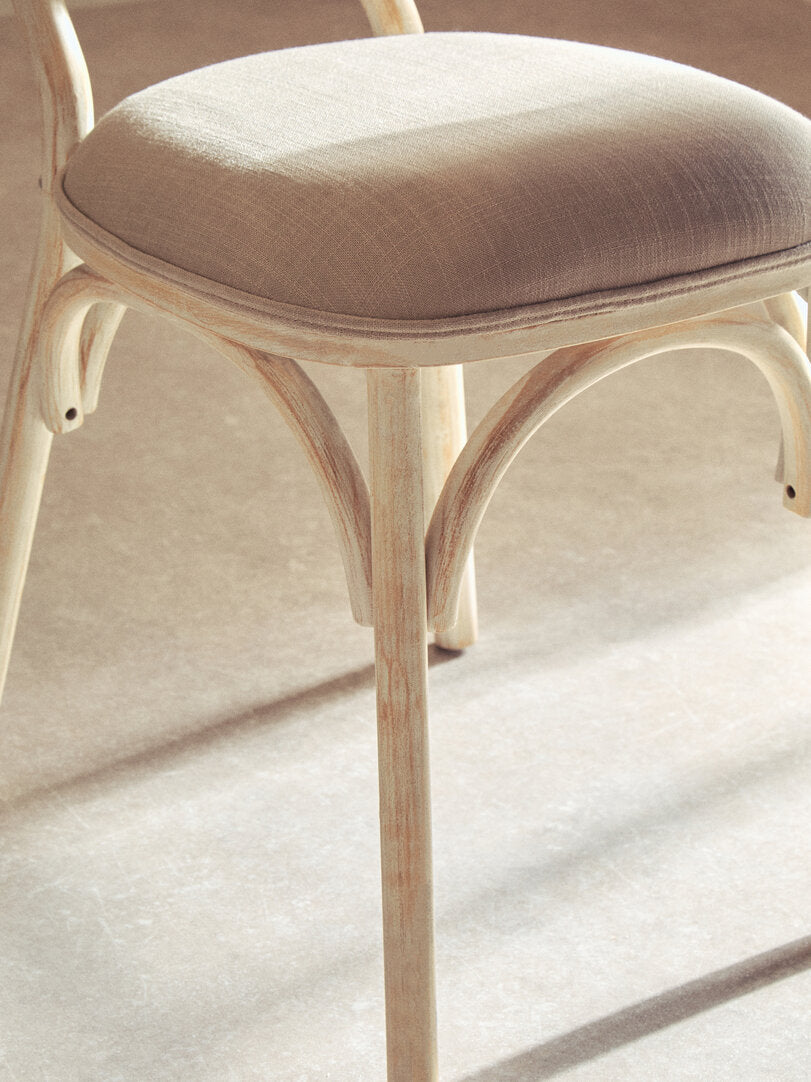 Cebu White Wash Elm Wood Dining Chair