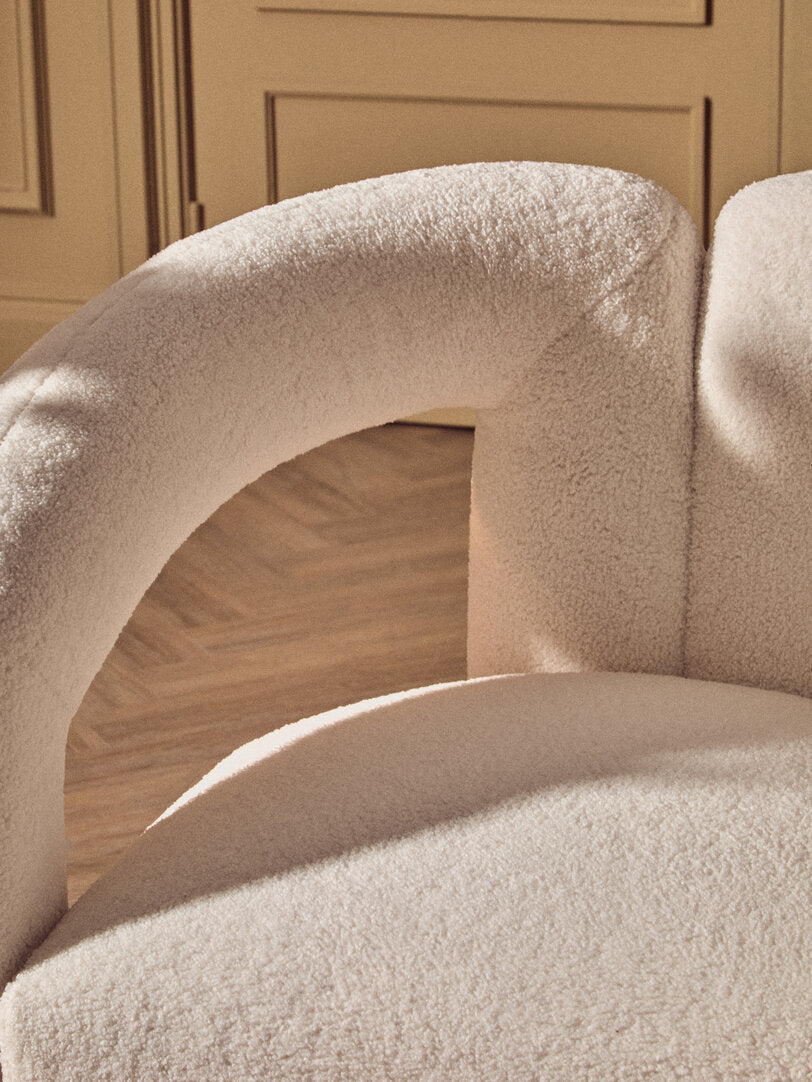 Davina Ivory Boucle Statement Chair