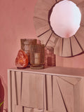 Sita Two Door Whitewash Mango Wood Abstract Cabinet