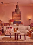 Delray Deep Stone Chenille Curved Three Seater Sofa