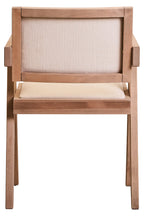 Cebu Ivory Fabric and Grey Wash Beech Wood Dining Chair