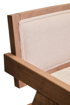 Cebu Ivory Fabric and Grey Wash Beech Wood Dining Chair