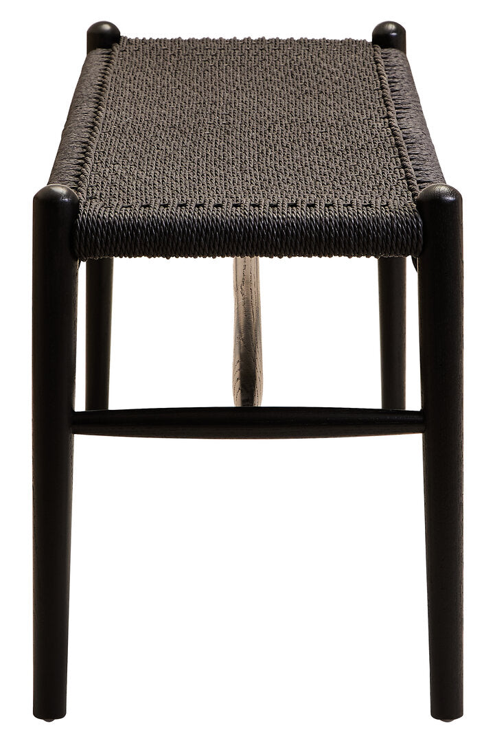 Cebu Black Rope and Elm Wood Bench