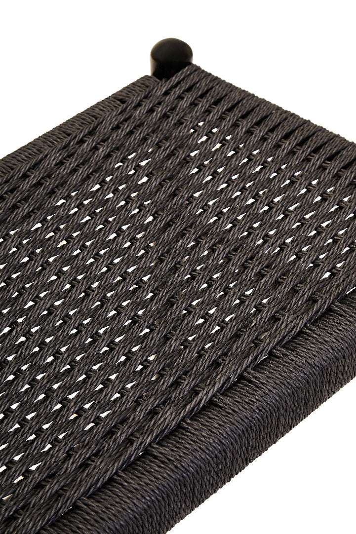 Cebu Black Rope and Elm Wood Bench