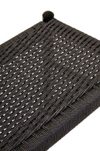 Cebu Black Rope and Elm Wood Bench