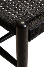 Cebu Black Rope and Elm Wood Bench