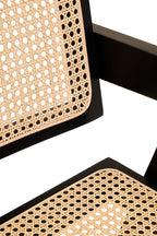 Cebu Natural Cane and Black Beech Wood Dining Chair