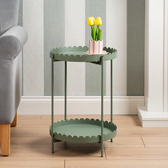 Green Round Scallop Table